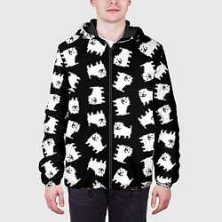 Куртка с капюшоном мужская Annoying dog pattern - Undertale, цвет: 3D-черный — фото 2