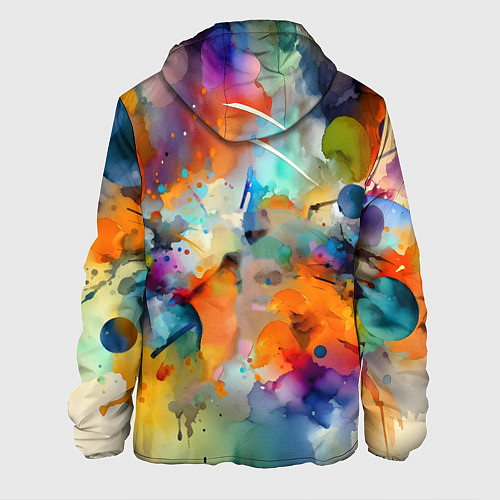 Мужская куртка Ninja - watercolor impressionism / 3D-Черный – фото 2