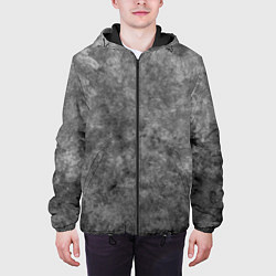 Куртка с капюшоном мужская Абстракция - the usual grayness of the day, цвет: 3D-черный — фото 2