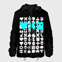 Куртка с капюшоном мужская Love Death and Robots синий, цвет: 3D-черный