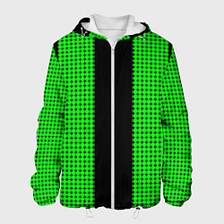 Куртка с капюшоном мужская Color background black green, цвет: 3D-белый