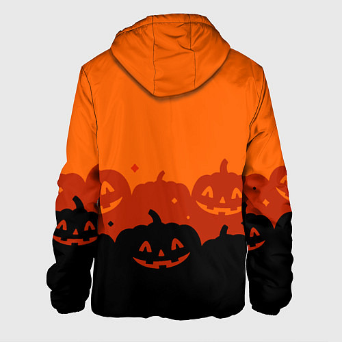Мужская куртка Хэллоуин счастливые тыквы / 3D-Черный – фото 2