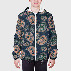 Куртка с капюшоном мужская Индийский деним, цвет: 3D-белый — фото 2