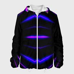 Куртка с капюшоном мужская Color black neon, цвет: 3D-белый
