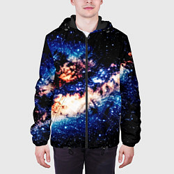 Куртка с капюшоном мужская Бесконечный космос и туманность, цвет: 3D-черный — фото 2