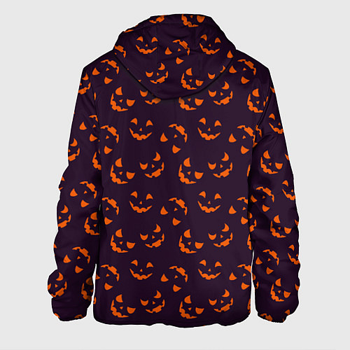 Мужская куртка Страшно веселый Halloween - паттерн / 3D-Черный – фото 2