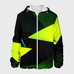 Куртка с капюшоном мужская Geometric shapes, цвет: 3D-белый