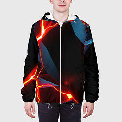 Куртка с капюшоном мужская Tile breaking, цвет: 3D-белый — фото 2