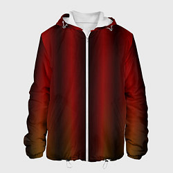Куртка с капюшоном мужская Neon red orange lines, цвет: 3D-белый