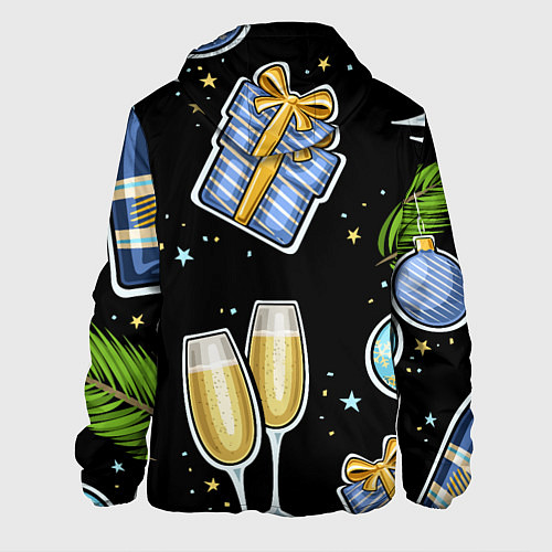 Мужская куртка Новогодний вайб / 3D-Черный – фото 2