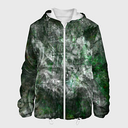 Куртка с капюшоном мужская Абстракция - acid boom, цвет: 3D-белый