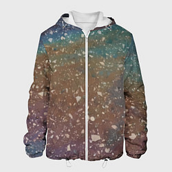 Куртка с капюшоном мужская Мокрый маслянный асфальт, цвет: 3D-белый