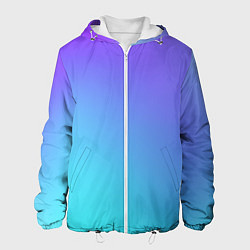 Куртка с капюшоном мужская Color multi-colored gradient, цвет: 3D-белый