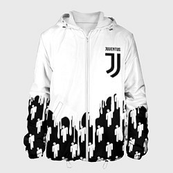 Куртка с капюшоном мужская Ювентус краски люди, цвет: 3D-белый