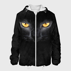 Куртка с капюшоном мужская Черная кошка, цвет: 3D-белый