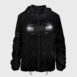 Куртка с капюшоном мужская Audi, цвет: 3D-черный