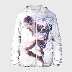 Куртка с капюшоном мужская Бездомный бог, цвет: 3D-белый