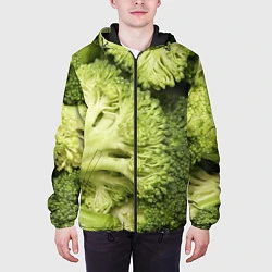 Куртка с капюшоном мужская Брокколи, цвет: 3D-черный — фото 2