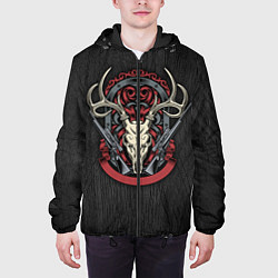 Куртка с капюшоном мужская Охотничий трофей, цвет: 3D-черный — фото 2