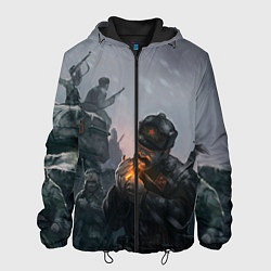 Куртка с капюшоном мужская Солдаты, цвет: 3D-черный