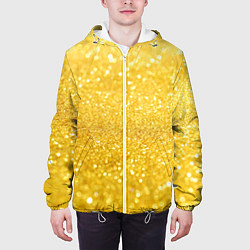 Куртка с капюшоном мужская Золото, цвет: 3D-белый — фото 2