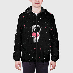 Куртка с капюшоном мужская Космонавт 4, цвет: 3D-черный — фото 2