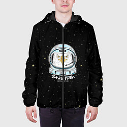 Куртка с капюшоном мужская Космонавт 7, цвет: 3D-черный — фото 2