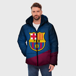 Куртка зимняя мужская FCB Barcelona, цвет: 3D-красный — фото 2