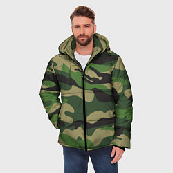 Куртка зимняя мужская Камуфляж: хаки/зеленый, цвет: 3D-черный — фото 2