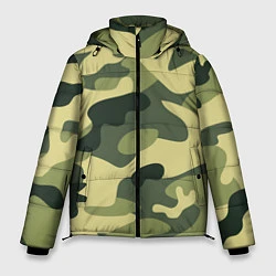 Куртка зимняя мужская Камуфляж: зеленый/хаки, цвет: 3D-черный