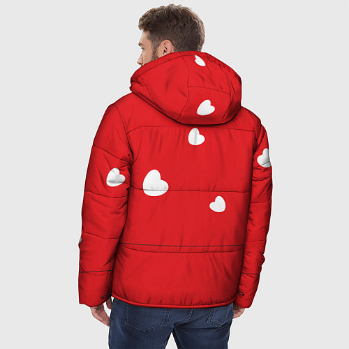 Мужская зимняя куртка Cat Love / 3D-Красный – фото 4