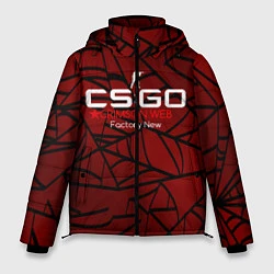 Куртка зимняя мужская Cs:go - Crimson Web Style Factory New Кровавая пау, цвет: 3D-светло-серый