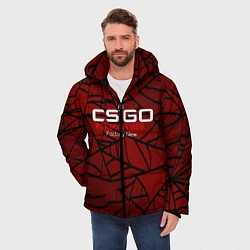 Куртка зимняя мужская Cs:go - Crimson Web Style Factory New Кровавая пау, цвет: 3D-светло-серый — фото 2