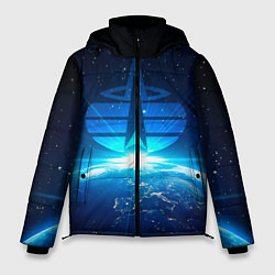 Куртка зимняя мужская Космические войска, цвет: 3D-черный