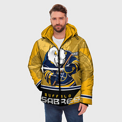 Куртка зимняя мужская Buffalo Sabres, цвет: 3D-красный — фото 2