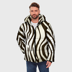 Куртка зимняя мужская Шкура зебры, цвет: 3D-красный — фото 2