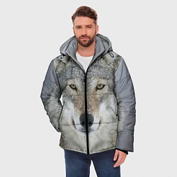 Куртка зимняя мужская Милый волк, цвет: 3D-черный — фото 2