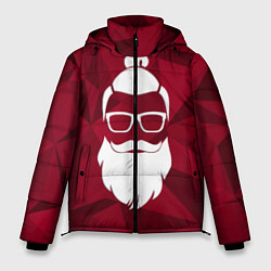 Куртка зимняя мужская Санта хипстер, цвет: 3D-черный