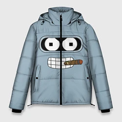 Куртка зимняя мужская Лицо Бендера, цвет: 3D-черный