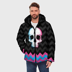 Куртка зимняя мужская Colored Skull, цвет: 3D-черный — фото 2