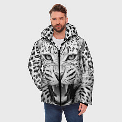 Куртка зимняя мужская Белый леопард, цвет: 3D-черный — фото 2