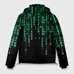 Мужская зимняя куртка Цифровой поток из матрицы
