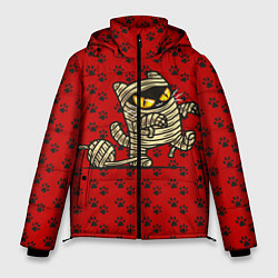 Куртка зимняя мужская Кот мумия, цвет: 3D-красный