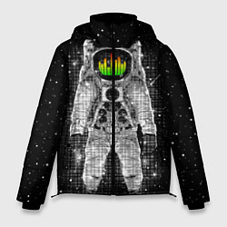 Куртка зимняя мужская Музыкальный космонавт, цвет: 3D-светло-серый