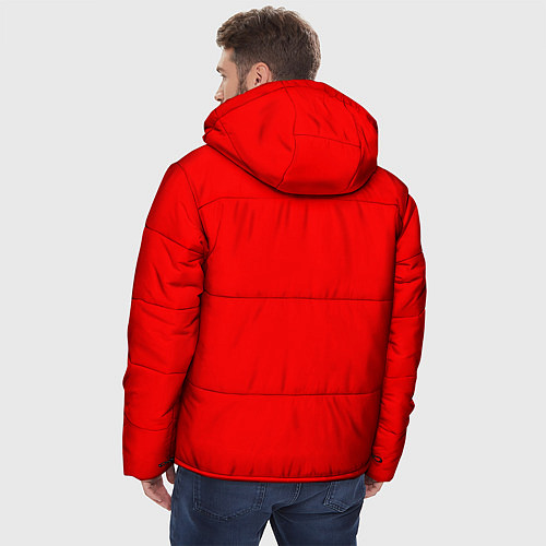 Мужская зимняя куртка Серп и молот / 3D-Красный – фото 4