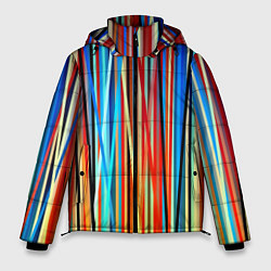 Куртка зимняя мужская Colored stripes, цвет: 3D-красный