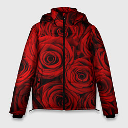 Мужская зимняя куртка Красные розы