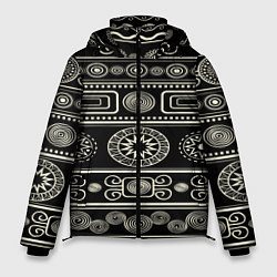 Куртка зимняя мужская Африканский мотив, цвет: 3D-черный