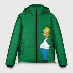 Куртка зимняя мужская Гомер в кустах, цвет: 3D-черный