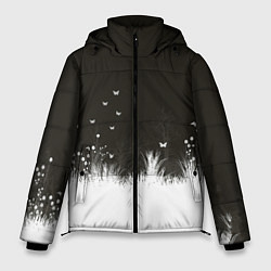 Куртка зимняя мужская Ночная полянка, цвет: 3D-красный